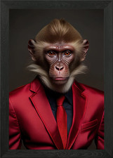 Monkey Suit Animal Framed Wall