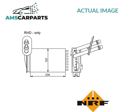 Heater radiator exchanger - radiator, lhd
