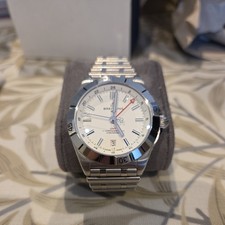 Breitling Chronomat Automatic GMT 40 A32398 Steel 40mm White Dial Watch