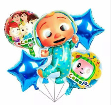 5pcs Cocomelon Balloons Baby JJ Birthday Balloons Cocomelon Party Decorations