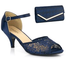 LADIES MID HEEL PEEP TOE MARY