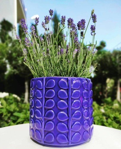 Glazed flower pot - glazed, cylinder