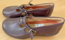 UNSTRUCTURED LADIES COMFORT SHOES LOW WEDGE BROWN SOFT MARY JANE UK 5 San12