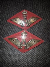 VINTAGE AMBASSADOR PETROL TANK BADGES PAIR USED
