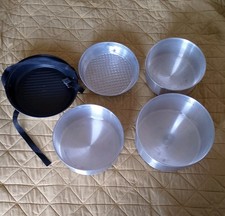 Large Vintage Aluminium Camping Camp Cooking Stoveset