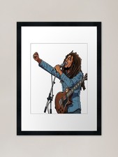 Bob Marley - Cartoon Framed