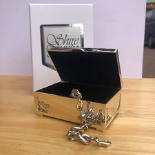silver plated trinket box in
