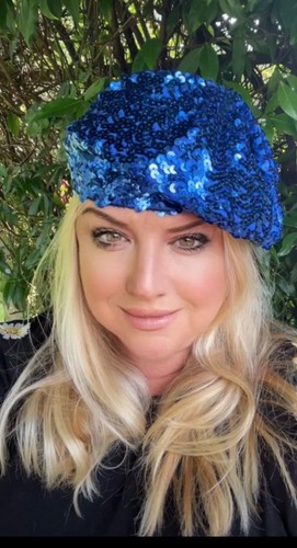 Sequin beret beanie headwear - beret,