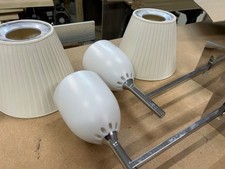 Flos Tribe Wall lights.Chrome plated  with fabric pleated shade. Philippe Starck