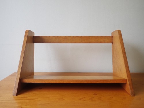 Vintage oak book trough