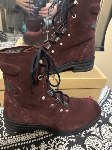 Fly london burgundy - fly, suede