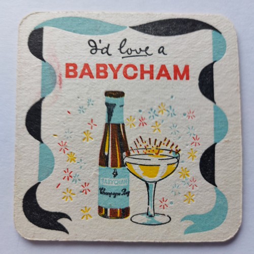 Babycham beer mat cat - cat, no