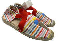 Cath Kidston Espadrille Sandals Shoes Multicolour Stripe Ice Cream UK 5 EU 38