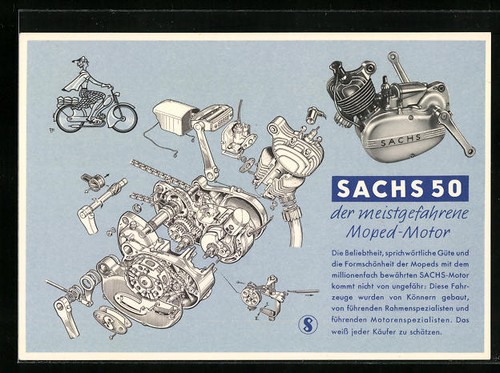Moped motor advertising for - motor,,