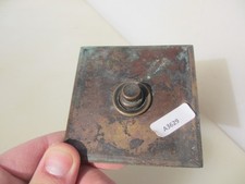 Vintage Brass Doorbell Door Servant Bell Button Old Antique Victorian Deco 3"W