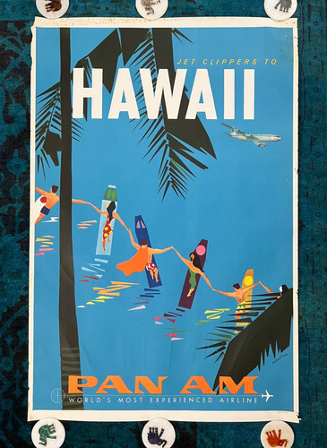 Original travel poster pan - poster, am