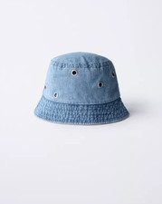 Zara denim eyelet bucket Size