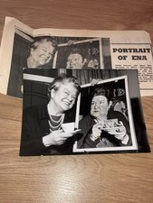 Violet Carson original press photograph & newspaper clipping. Coronation Street