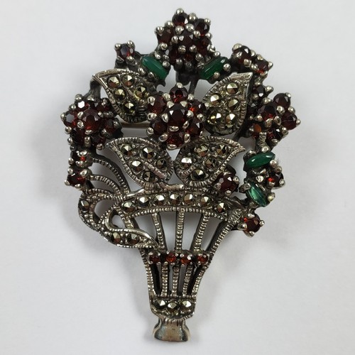 Sterling silver flower basket - sterling,