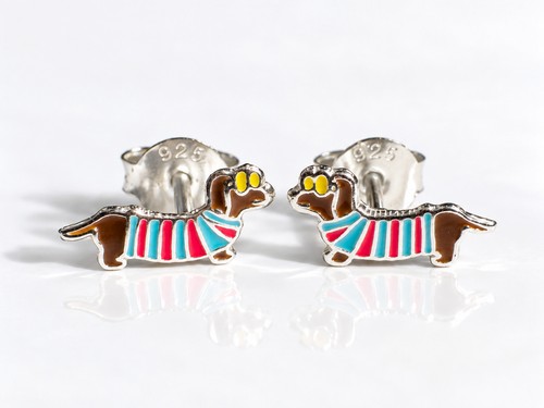925 sterling silver dachshund - silver,