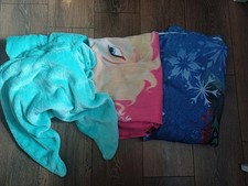 Girls Fleece Blankets bundle Frozen And One Mermaids Tail (See Photos)