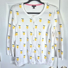 Talbots white yellow lemon