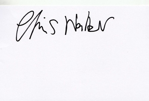 Chris walker autograph signed - chris,
