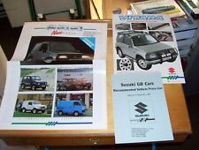SUZUKI NEW RANGE SALES BROCHURE etc. VITARA SJ CARS & VAN SUPERCARRY Oct 1988
