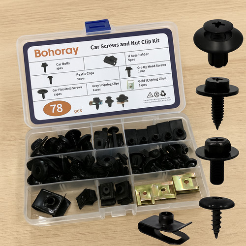 78pcs screw nut clip kit - 78pcs,