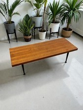 Meredew Mid-Century Coffee Table Teak Slab Vintage Retro Furniture MCM