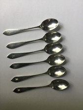 Six Antique Silver Coffee Spoons