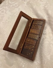 vintage antique wooden dominos