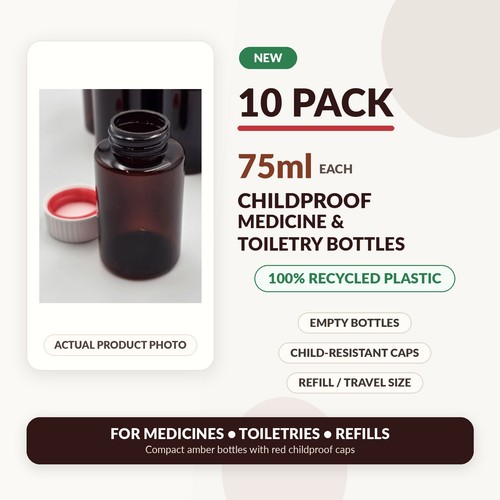 10x 75ml childproof - 75ml,