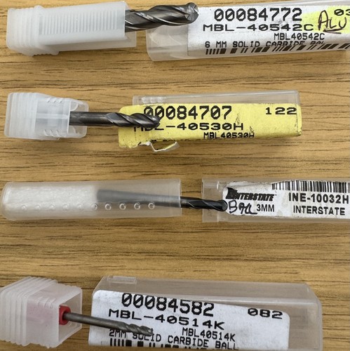 Ball nose carbide - ball, cutters