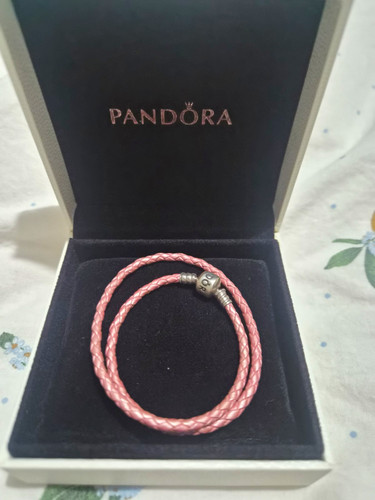 Pandora pink braided leather - pandora,