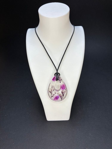 Clear purple resin teardrop - clear,