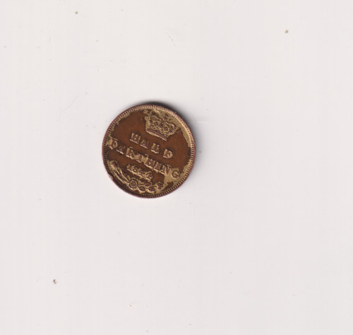 Victoria half farthing 1844 - half,