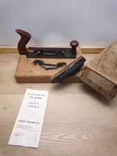 Vintage Rare Jiffy Gunmetal Fibre Board Plane CHALMERS PAT 422590, 422596