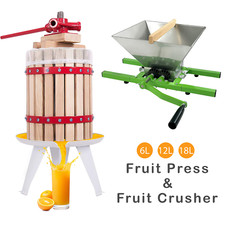 Fruit Pressed Wine Cider Maker Crusher Apple Juicer Homemade Kit Tool Hard Wood