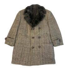 VTG 70s WOOL HERRINGBONE TWEED