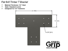 8x8,  T Bracket ,Timber Truss