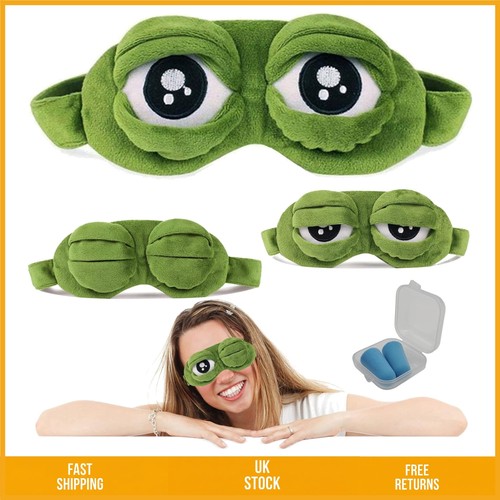 Funny frog sleep eye mask - 3d,