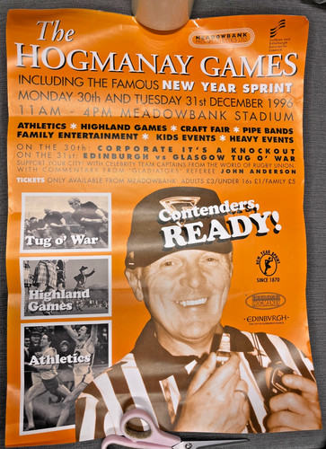 Vintage hogmanay games poster - vintage,