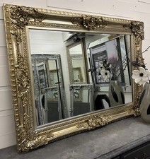 Mirror HUGE Champagne Ornate Decorative Mirror Chunky CLARENCE 120x90cm