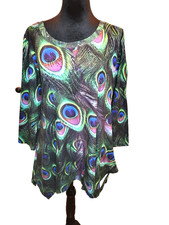 Green/Purple Peacock Print