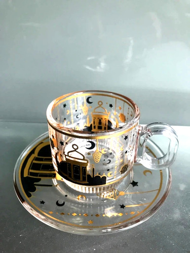 Moon and stars glass - , tea