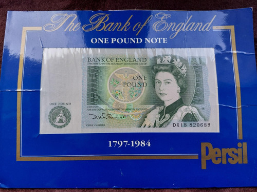 One pound banknote pristine - banknote, in