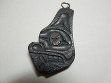 Haida Argillite Pendant By The