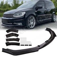 For VW Caddy MK3 MK4 MK5 Matte Front Bumper Lip Spoiler Splitter Chin Body Kit