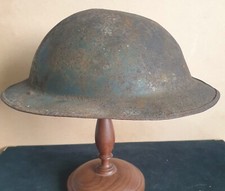 WW2 British Army Brodie MK-II Helmet Struck by German Ordnance Found Near Bayeux